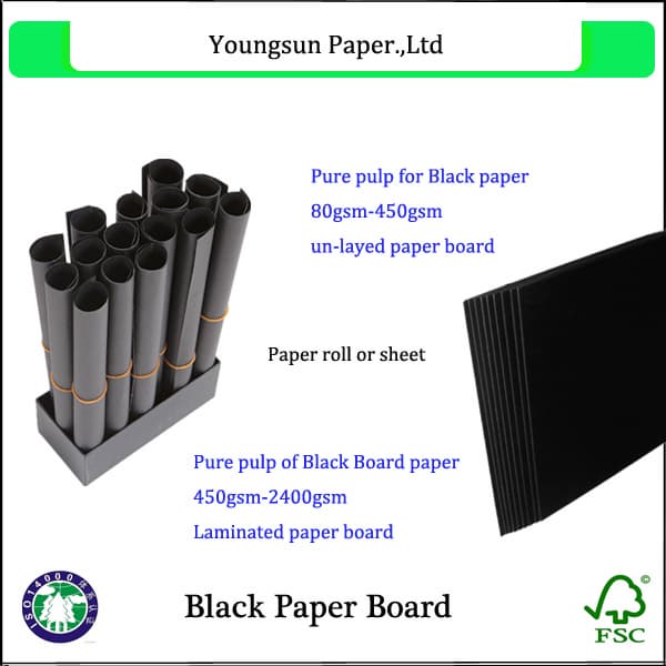 Black Paper board-Black book binding paper